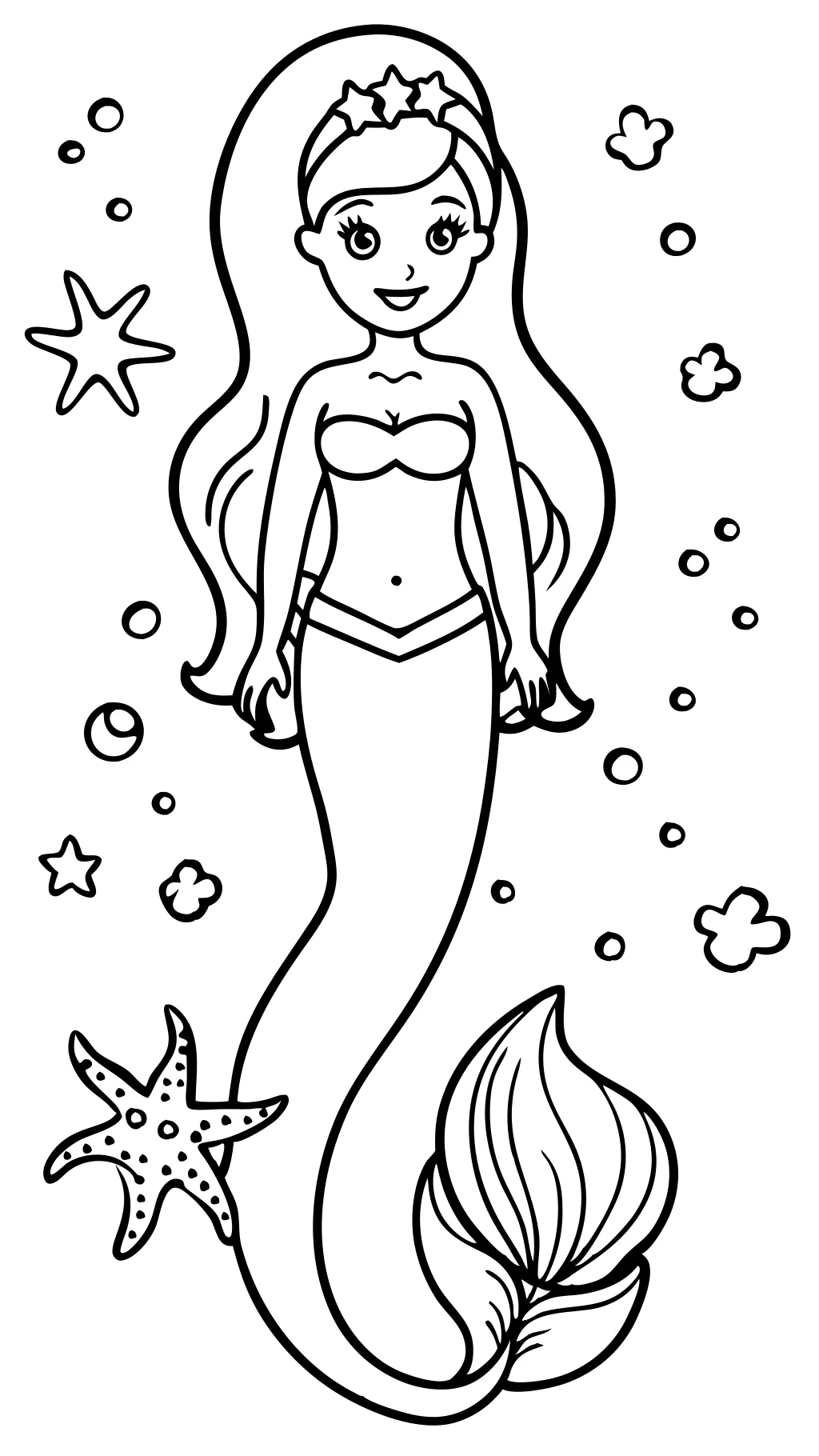 mermaid barbie coloring page